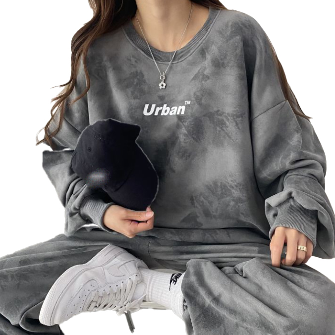 ルームウェア 男女兼用タイダイ柄スウェット上下セット部屋着