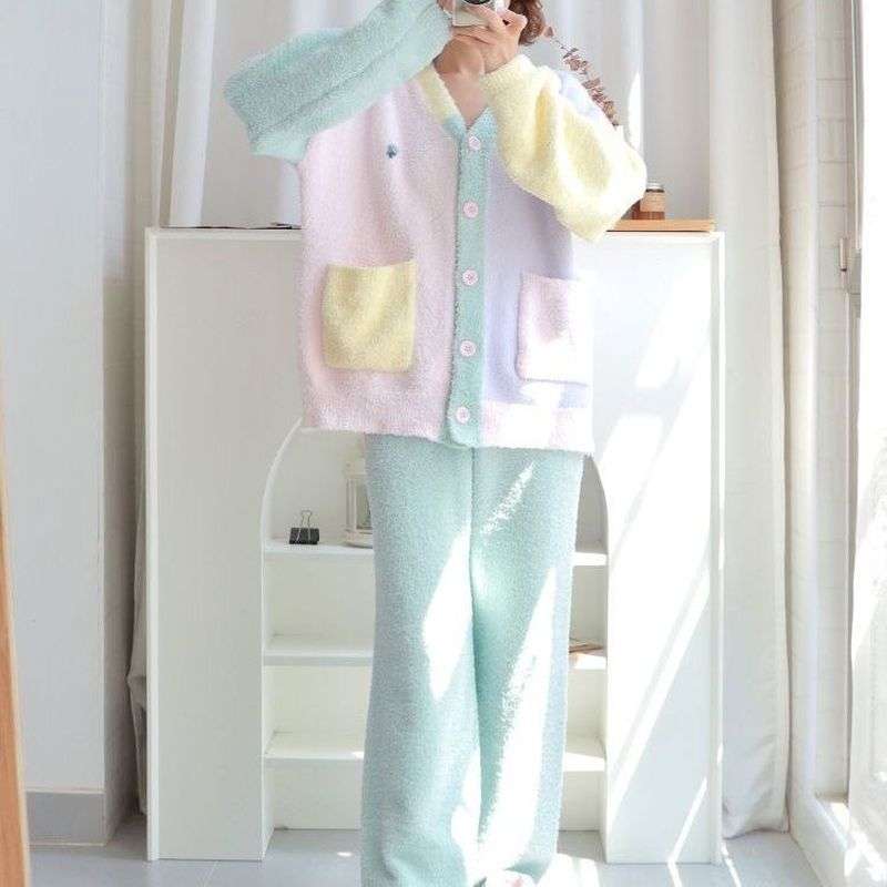 レディース ルームウェア もこもこあったかパイルセットアップ