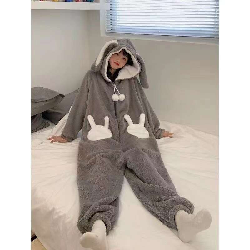 もふもふうさぎ耳ルームウェア レディース ルームウェア