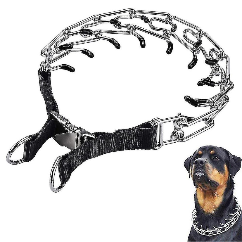 犬首輪 訓練用プロング式犬首輪チェーン