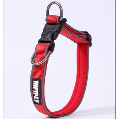 軽いナイロン製反射材付き犬首輪二重リング