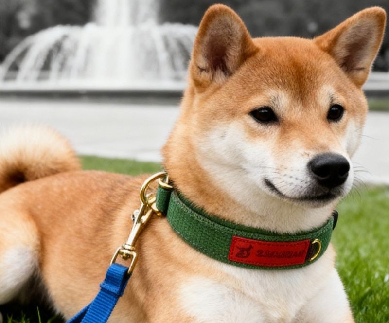 犬首輪 高級感溢れる金具付き犬首輪チェーンセット