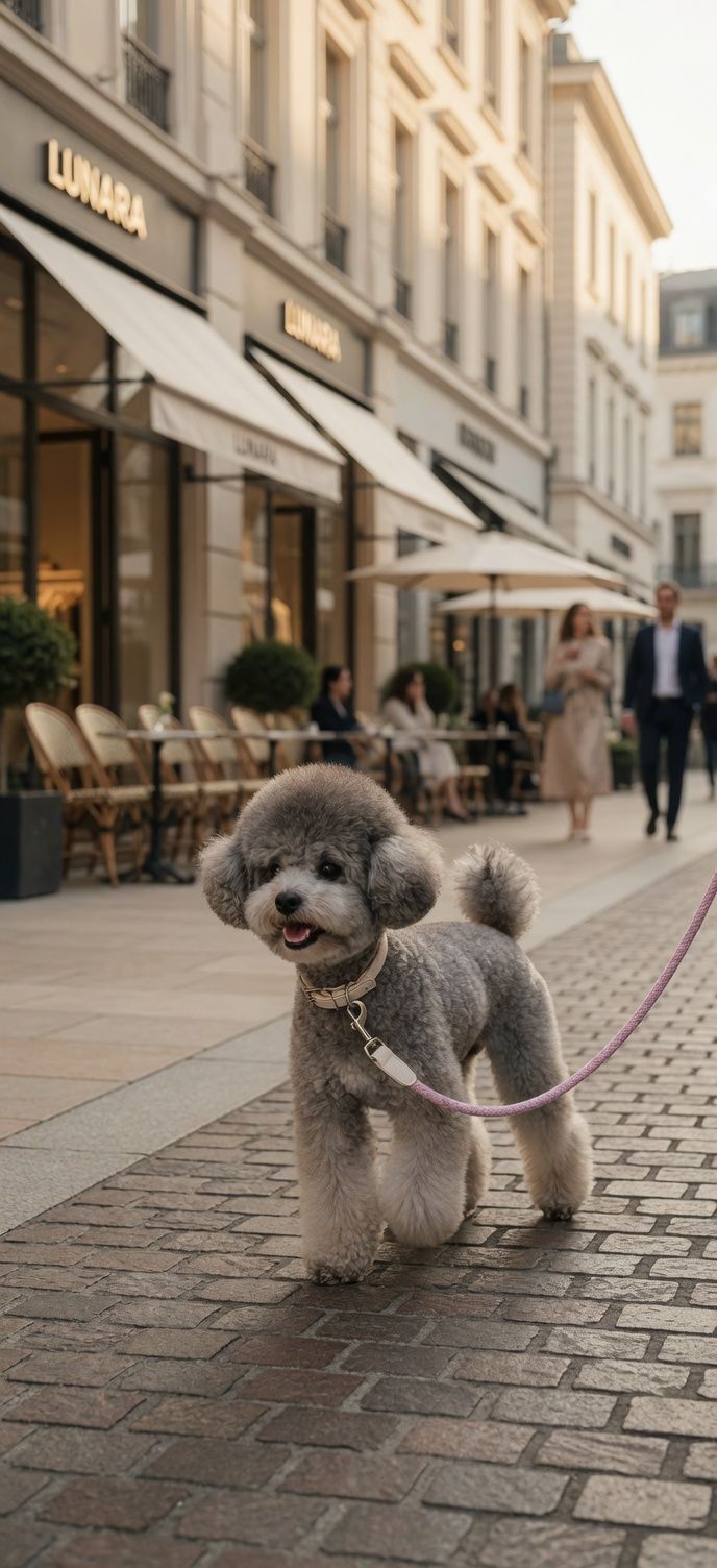 犬首輪 上品な編み込みデザイン犬首輪とリードセット