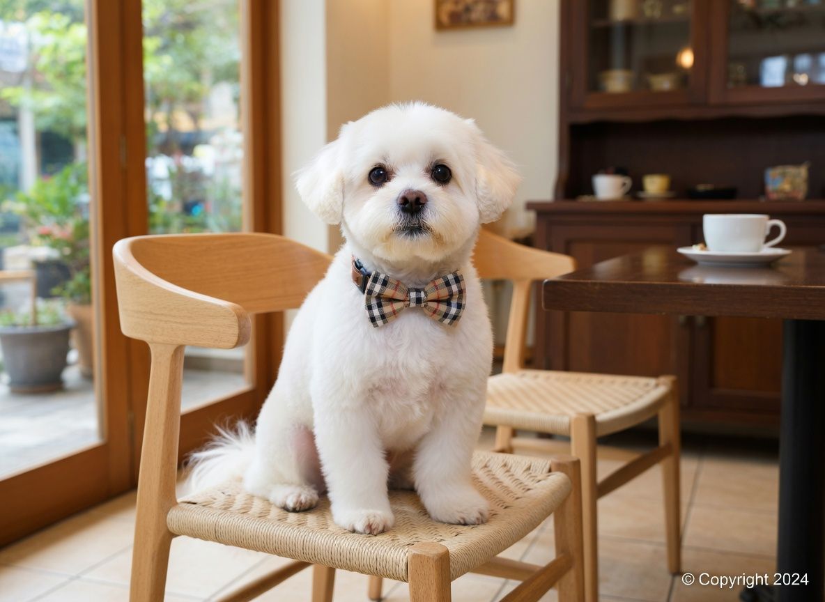 犬首輪 蝶ネクタイ付きチェック柄軽量犬首輪