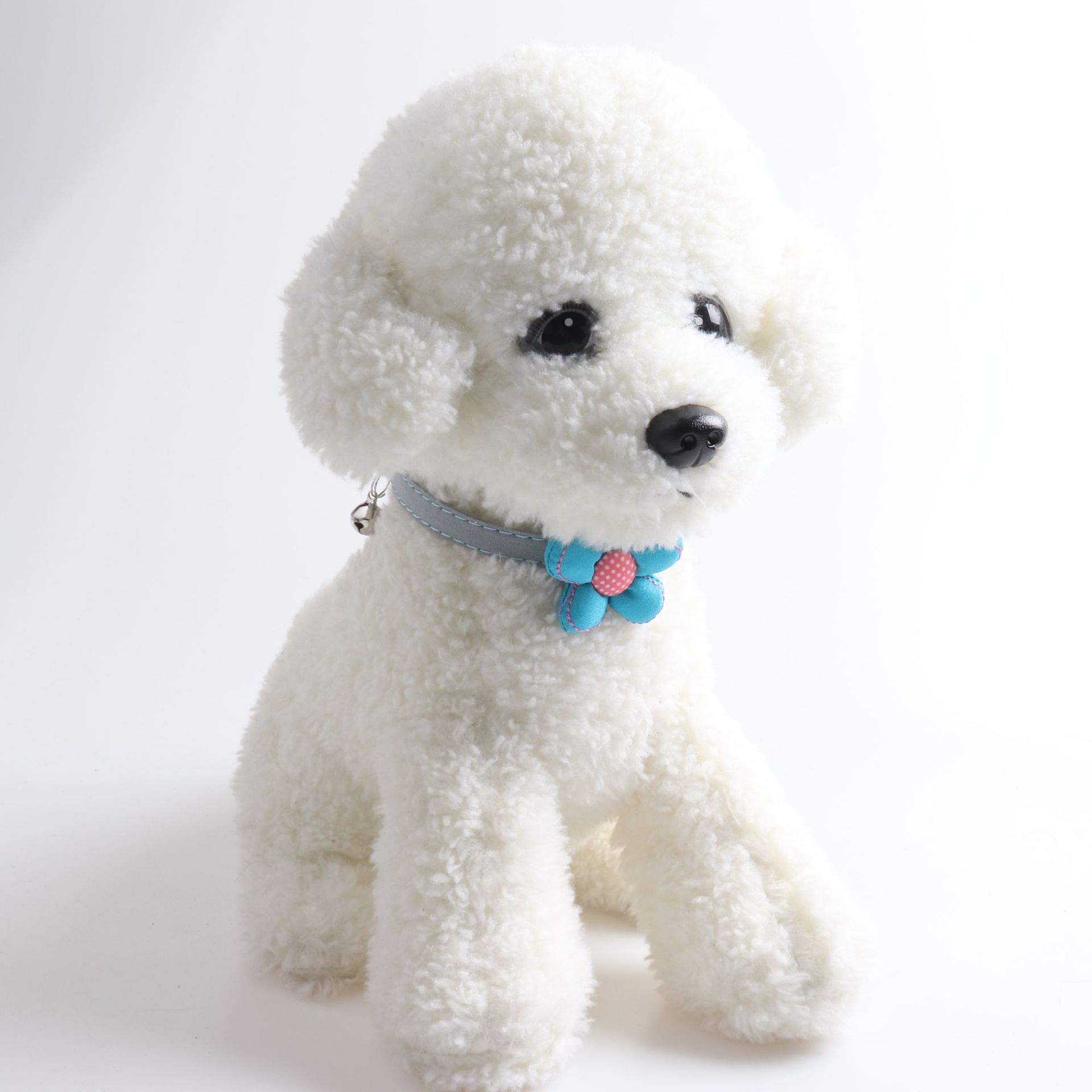 犬首輪 花モチーフ付き小型犬用可愛らしい首輪