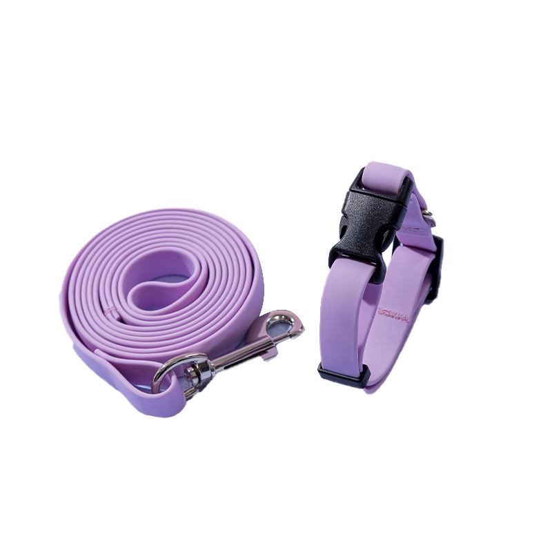 犬首輪 防水素材の調節式バックル付き犬首輪とリードセット