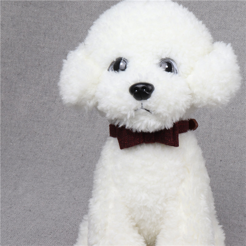 犬首輪 蝶ネクタイ付き上品な小型犬用首輪