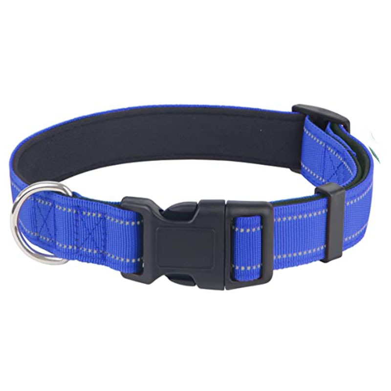 犬首輪 反射ステッチ入り軽量クッション付き犬首輪