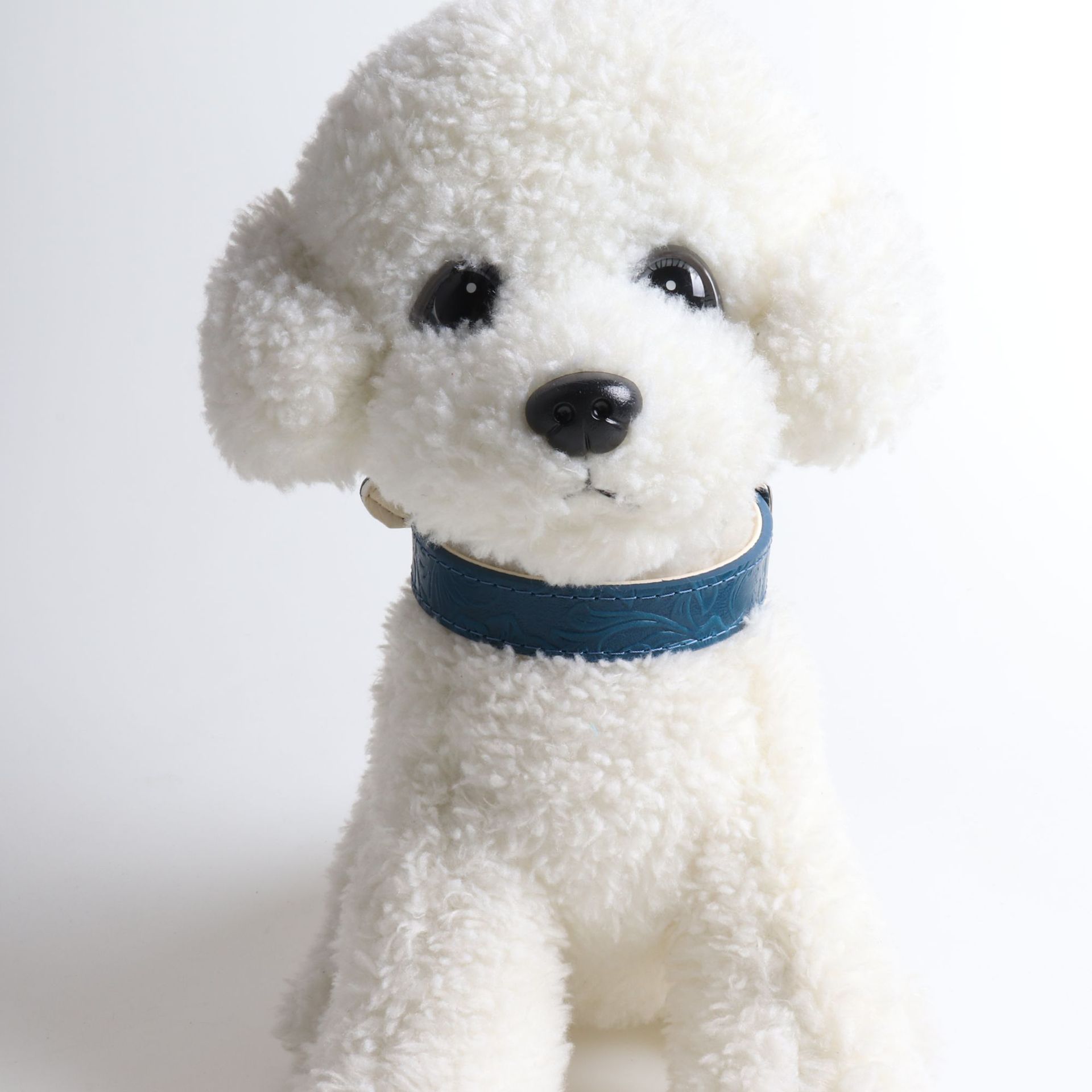 犬首輪 型押し模様が上品な本革仕立て犬首輪