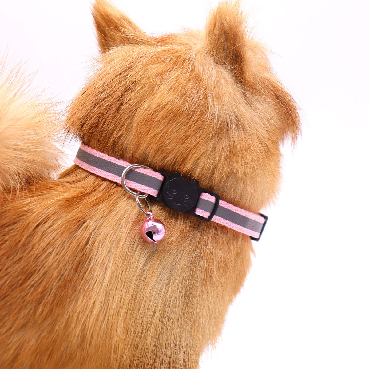 犬首輪 反射テープ付き鈴付き安全犬首輪