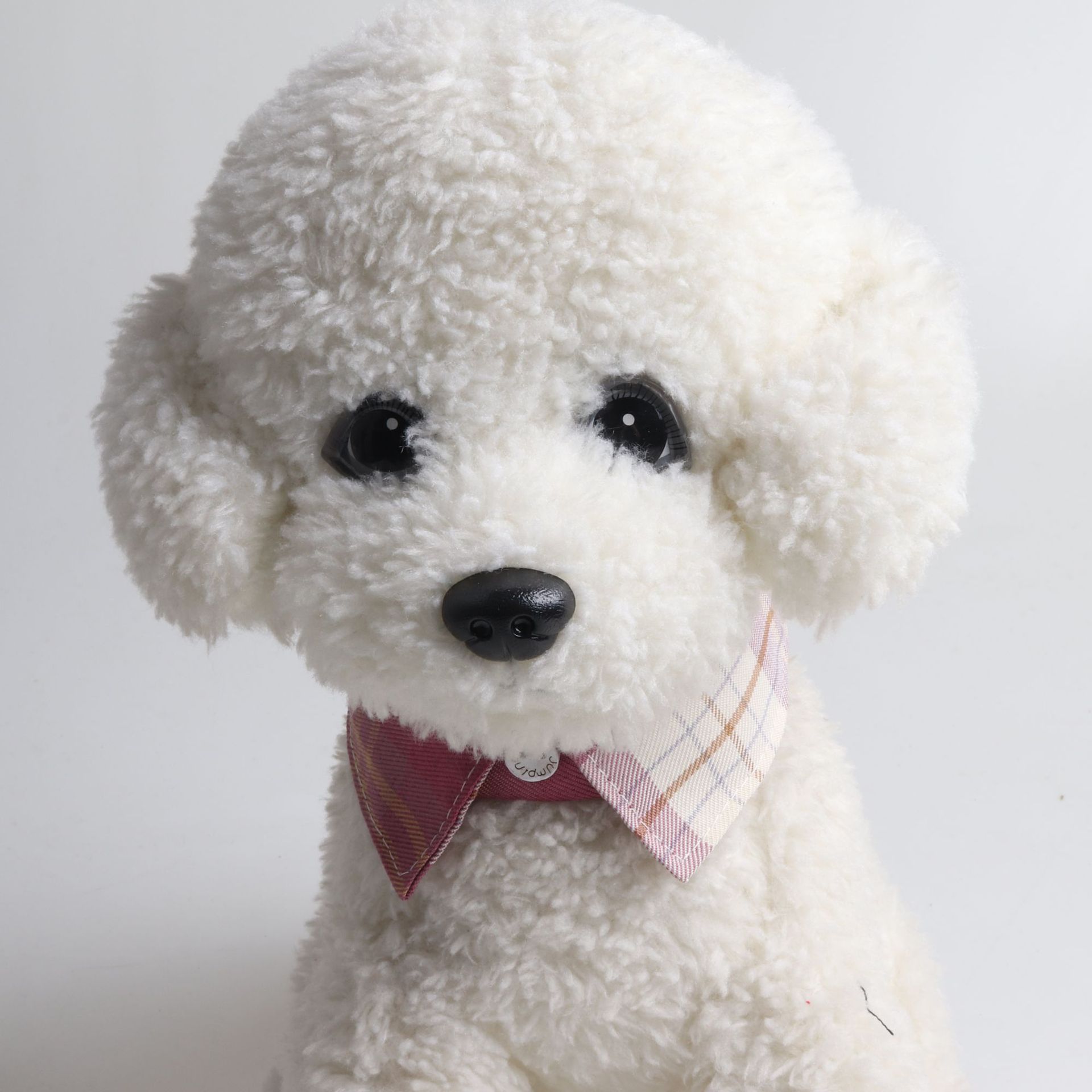 犬首輪 小型犬用チェック柄リボン付き首輪