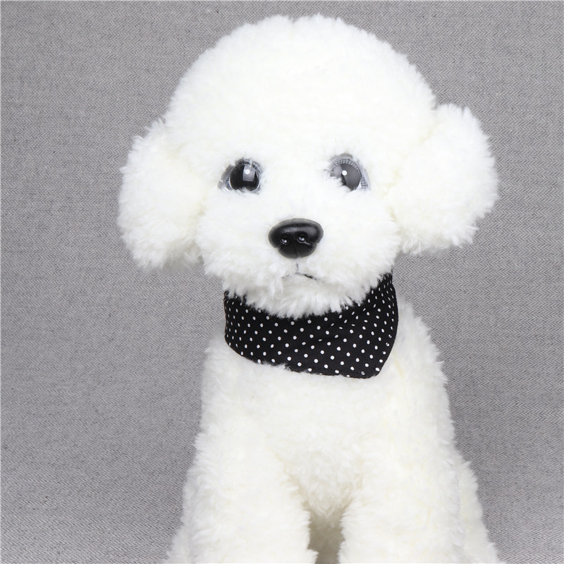 犬首輪 水玉柄首輪一体型バンダナ