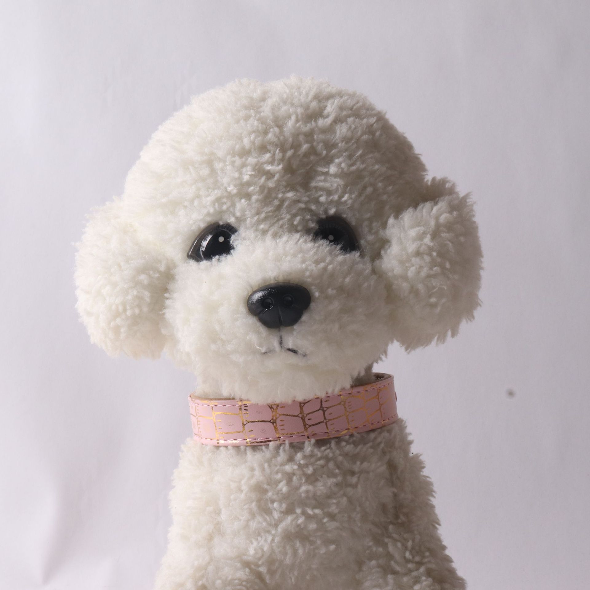 犬首輪 型押しクロコダイル柄本革犬首輪