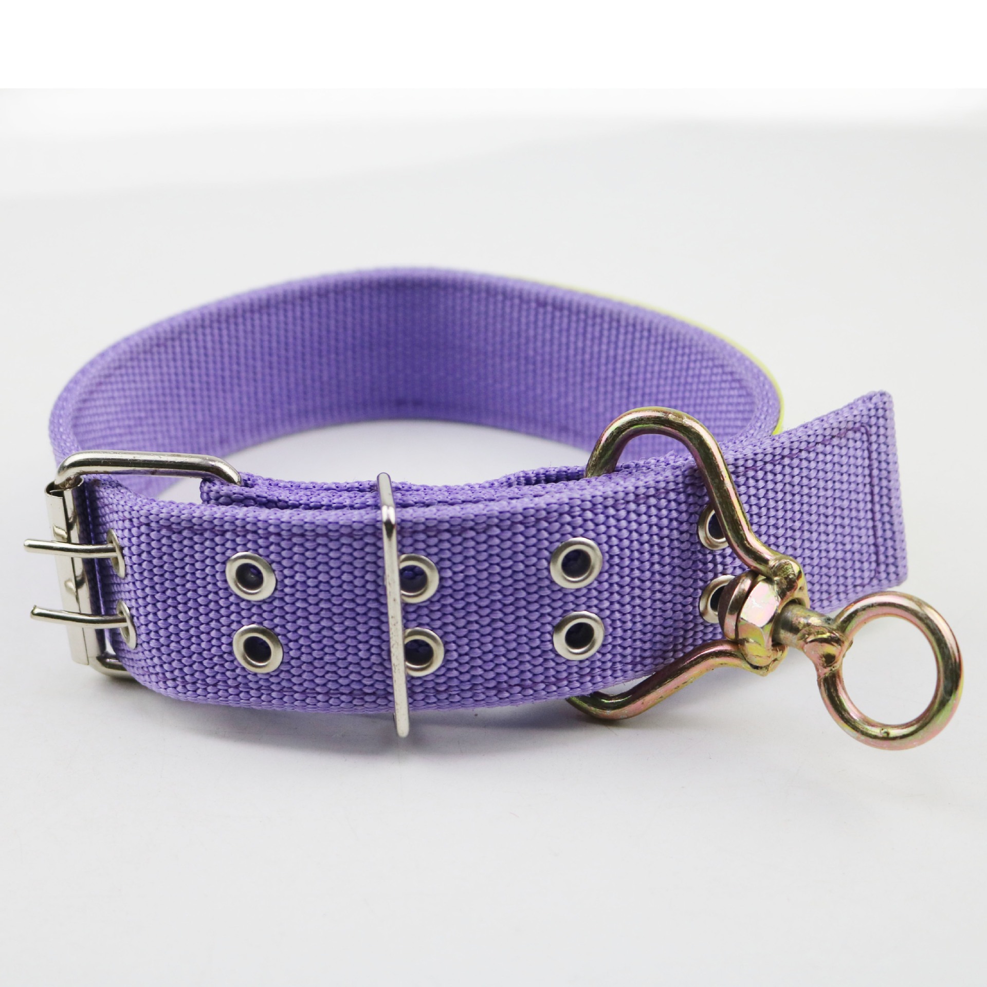 犬首輪 丈夫な帆布生地の太めダブルピン犬首輪