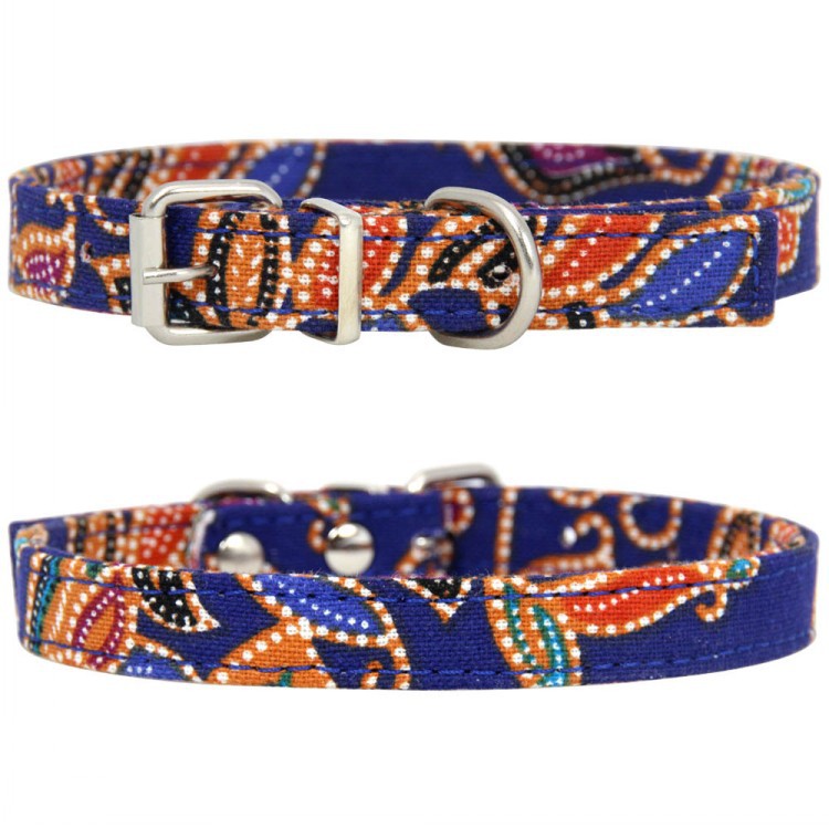 犬首輪 和柄小紋模様の小型犬用首輪