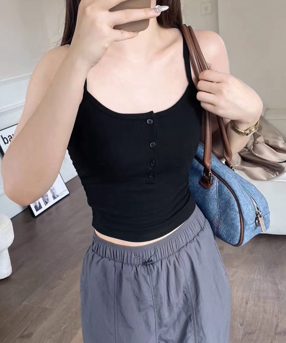 ナイトブラ スポブラ機能付きカップ入りキャミソール重ね着風