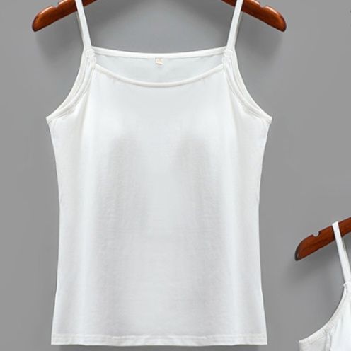 ナイトブラ 綿素材胸パッド付きキャミソール一体型ナイトブラ