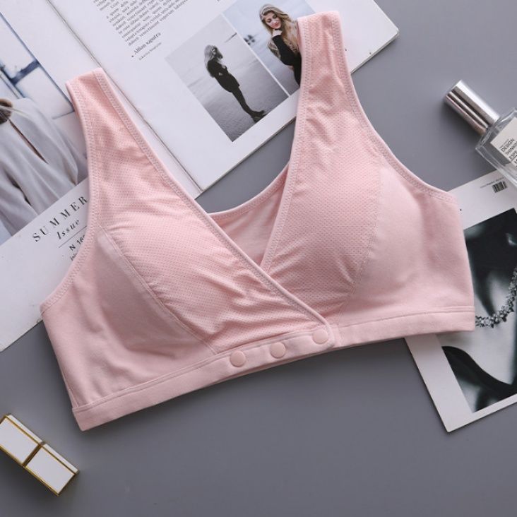 ナイトブラ 綿混素材のクロスデザインナイトブラ