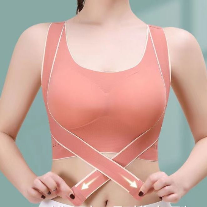 ナイトブラ サイドホック付き交差背中デザインナイトブラ