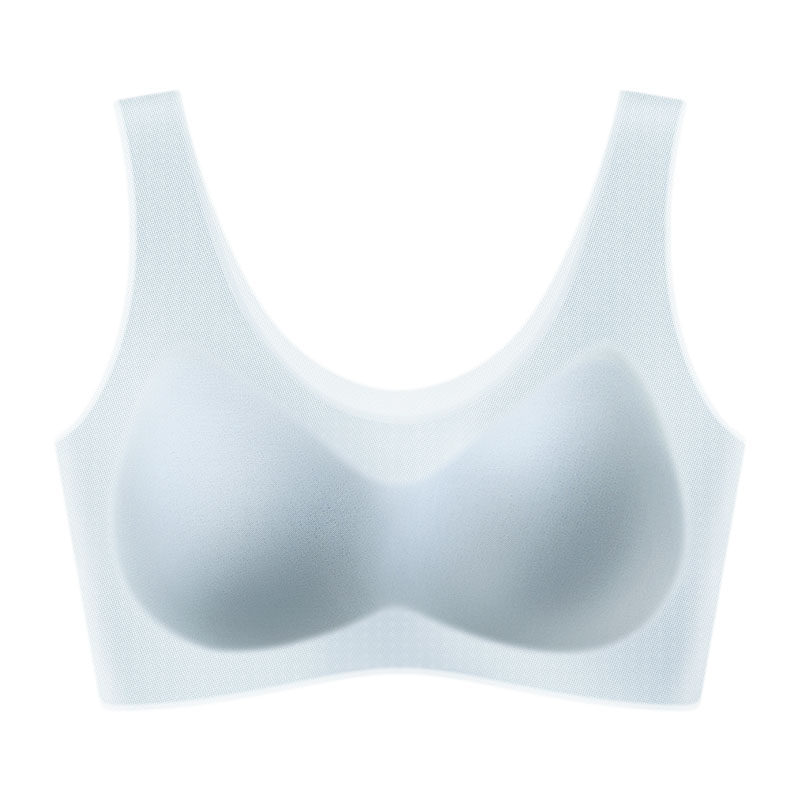 ナイトブラ シルク素材 カップ付きシームレスナイトブラ