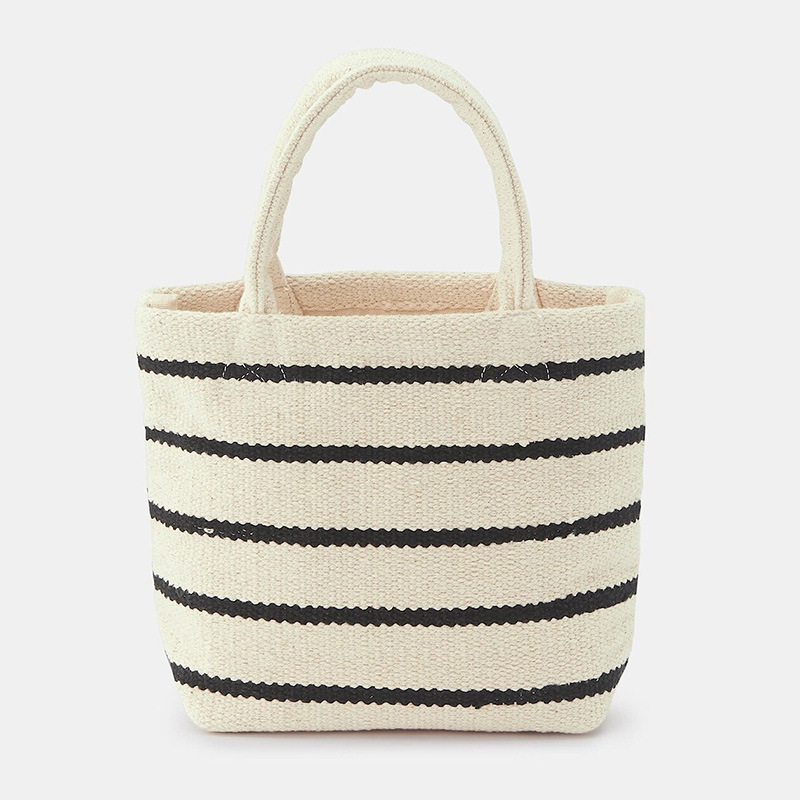 ボーダー柄ミニトートランチバッグ手提げかばん