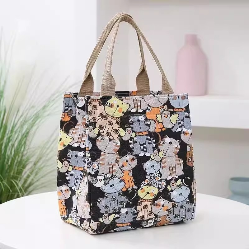 ランチバッグ 文字柄デザイン保冷保温ランチバッグ
