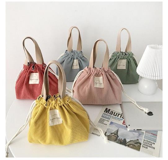 軽量巾着型ランチバッグ 洗える大容量お弁当袋