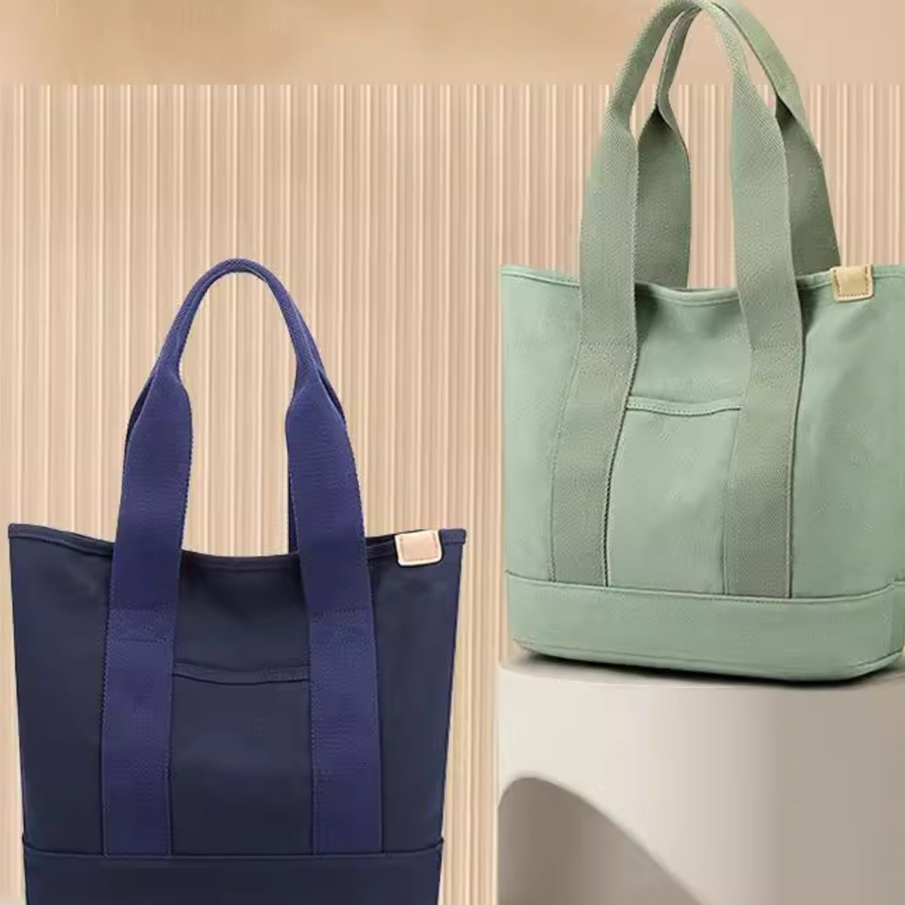 ランチバッグ たっぷり収納キャンバストートランチバッグ