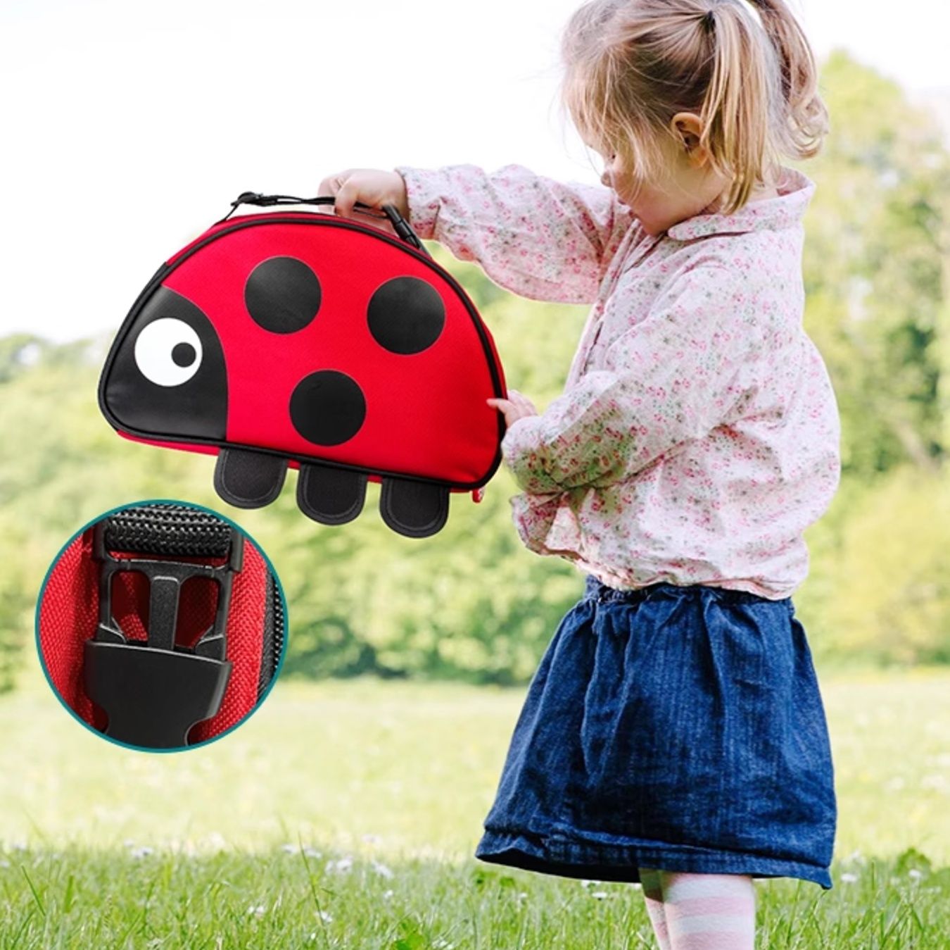 ランチバッグ てんとう虫の子ども用大きめランチバッグ