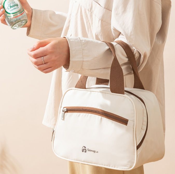 ランチバッグ シンプル収納ランチボストンバッグ