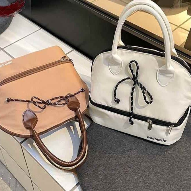ランチバッグ 二層式大容量保冷ランチトートバッグ