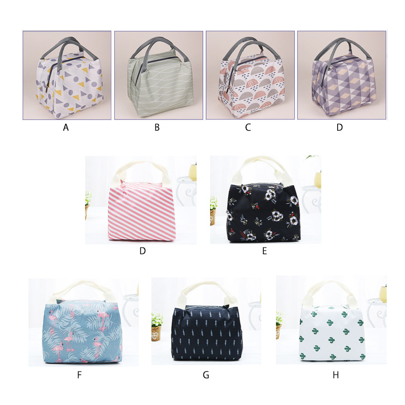 保冷保温ランチバッグ 幾何学模様 防水 男女兼用