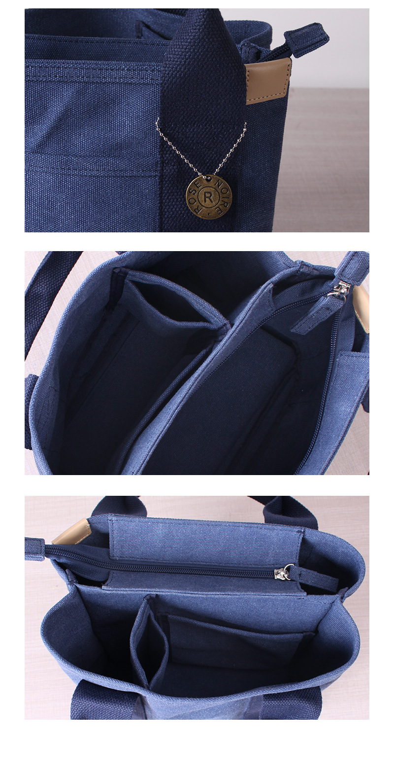 ランチバッグ 大容量キャンバストートバッグ お弁当用手提げバッグ