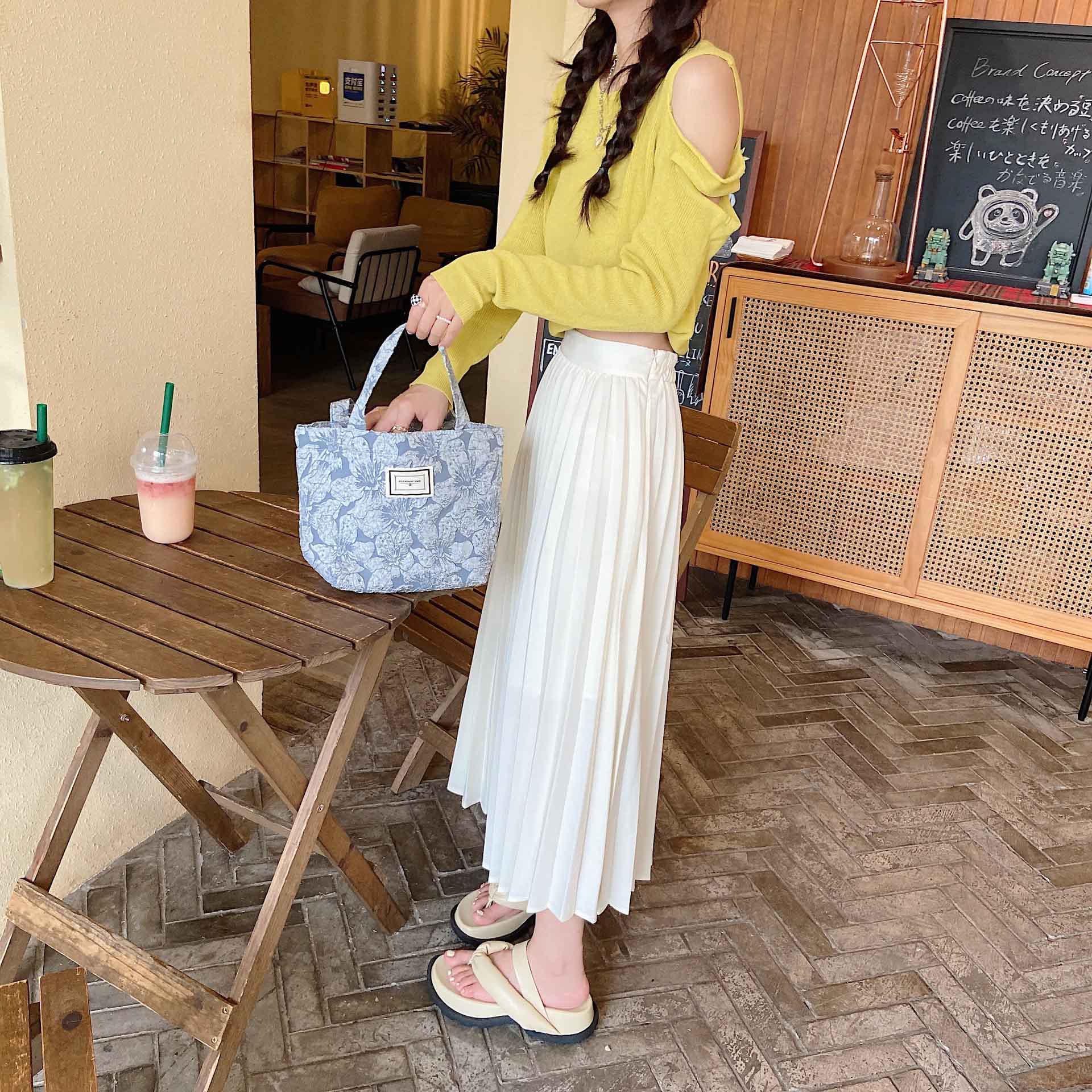 花柄ハイビスカス小さめランチバッグ手持ちトート