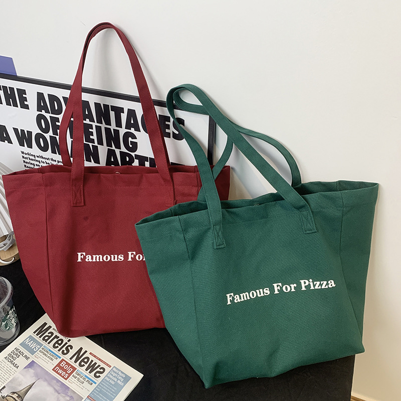 ランチバッグ 厚手キャンバス 大容量トートバッグ