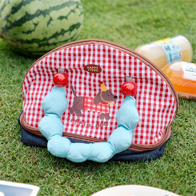 可愛い犬柄ランチバッグ保温保冷機能付きお弁当バッグ
