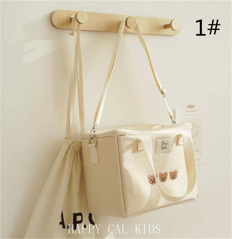 可愛いくま柄保冷ランチバッグ斜め掛けマザーバッグ