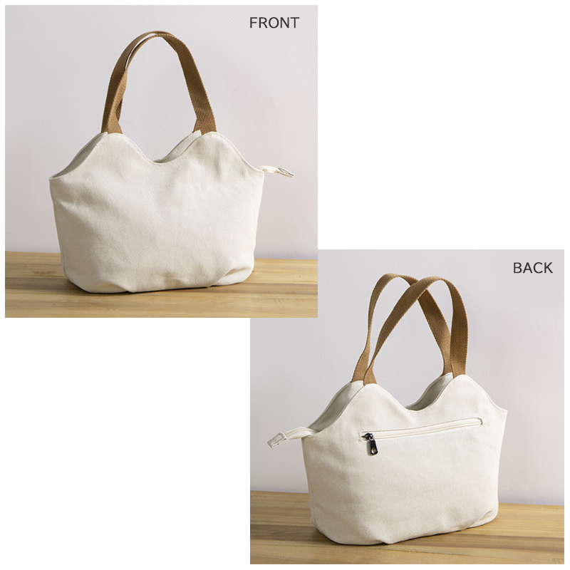 シンプル帆布ミニトート ランチバッグ 手提げ