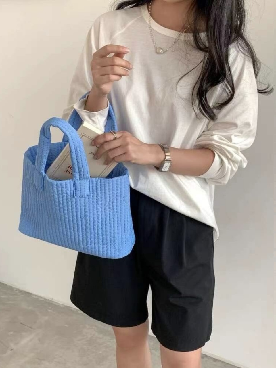 ランチバッグ 織目コンパクトトート