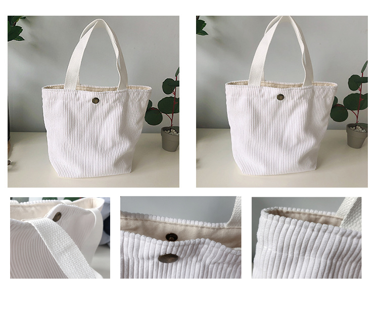 コーデュロイ手提げランチバッグ８色展開