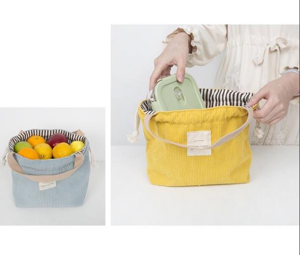 軽量巾着型ランチバッグ 洗える大容量お弁当袋