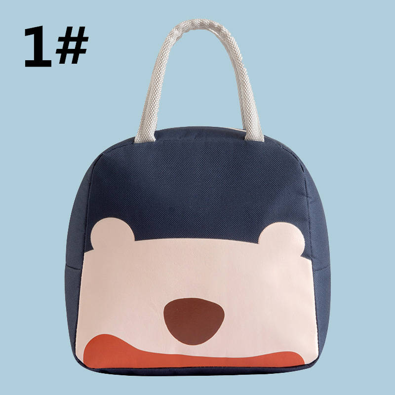 可愛いクマ柄お弁当袋 大容量ランチバッグ