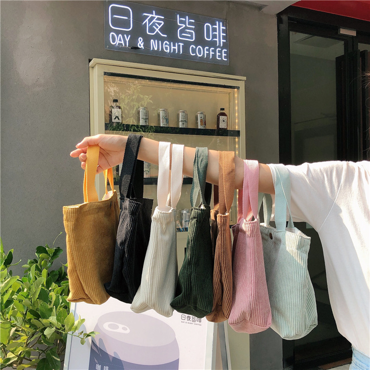 コーデュロイ手提げランチバッグ８色展開