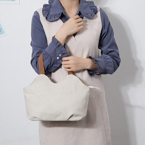 シンプル帆布ミニトート ランチバッグ 手提げ