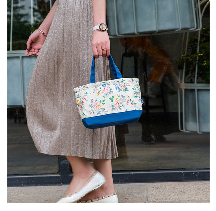 花柄巾着型ランチバッグ 女性用弁当袋
