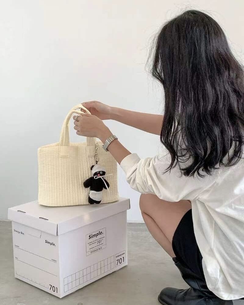 ランチバッグ 織目コンパクトトート