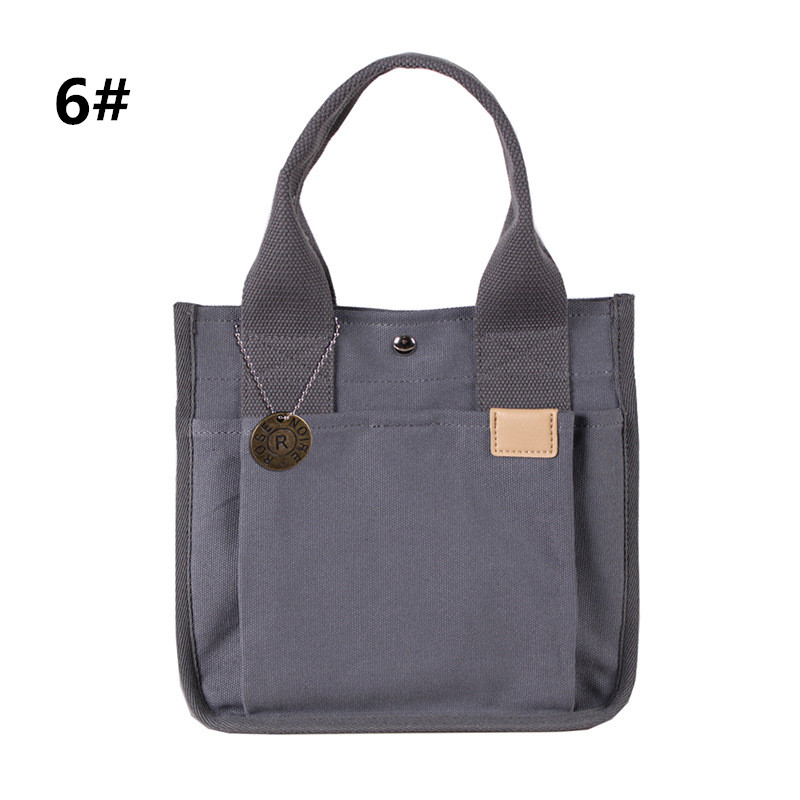 軽量キャンバス地仕切り付きランチバッグ