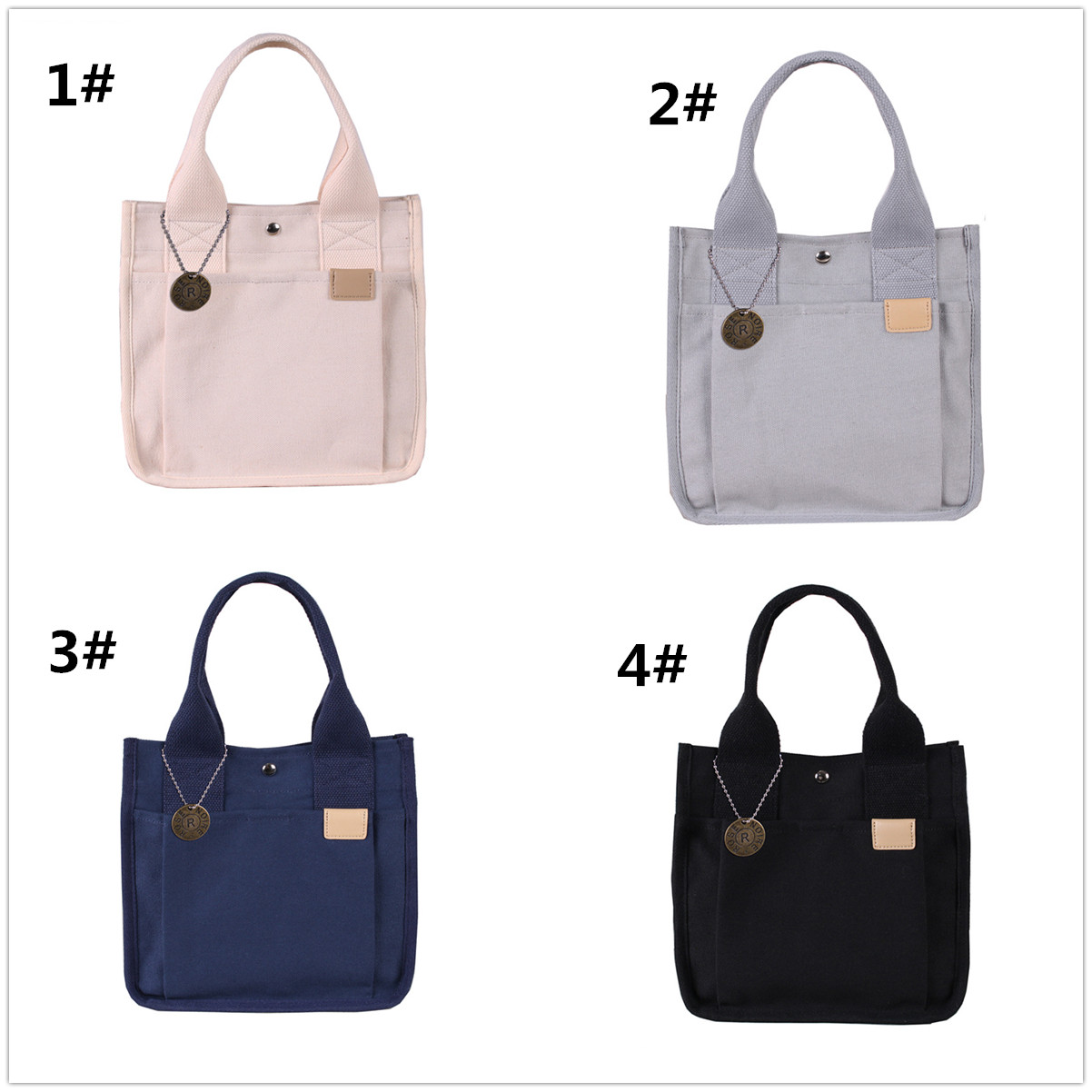 軽量キャンバス地仕切り付きランチバッグ