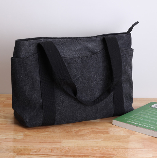 収納上手なキャンバストート ランチバッグ 多機能