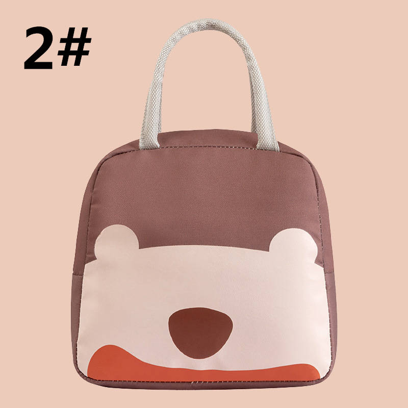 可愛いクマ柄お弁当袋 大容量ランチバッグ